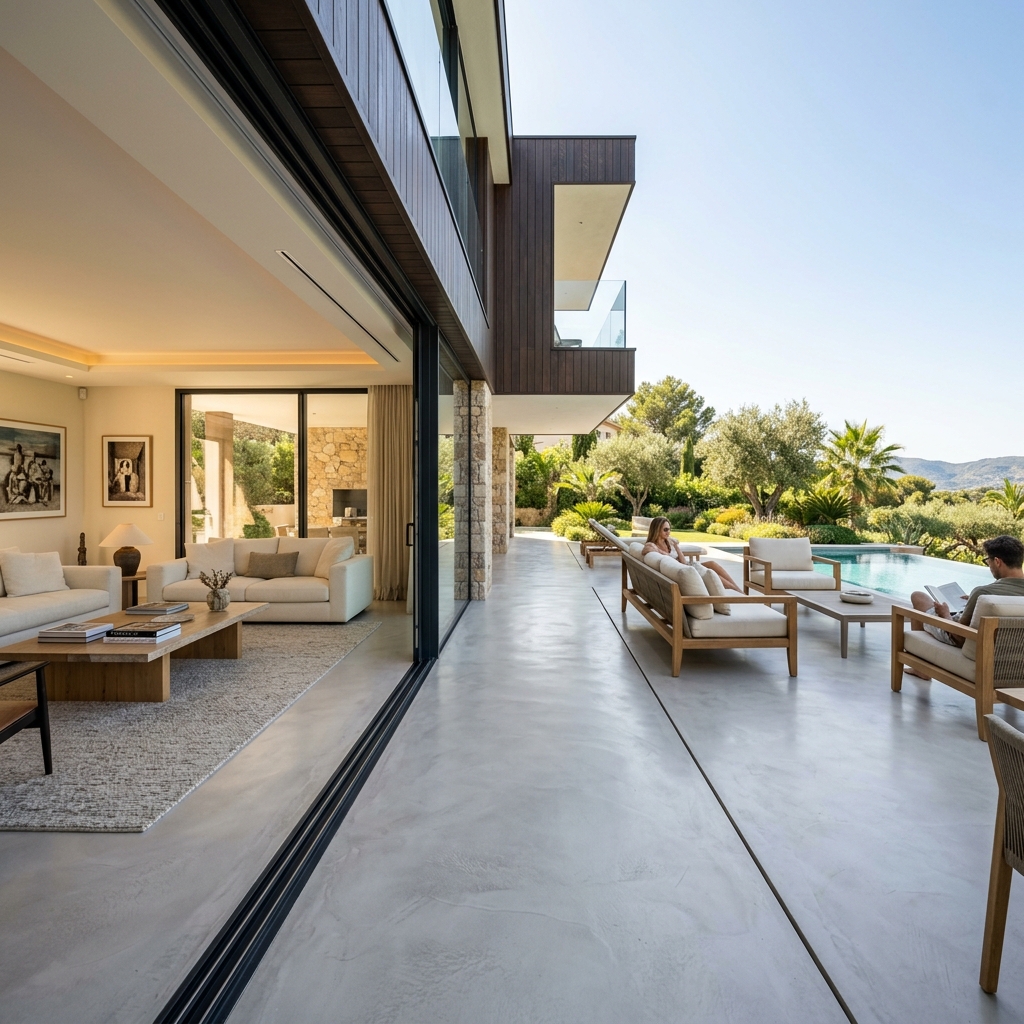 Indoor-Outdoor Flow - Microcement Finish